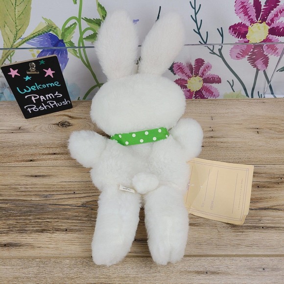 Hallmark 1983 CLOVER BUNNY STUFFABLES Plush NOS Vintage Stocking Easter Rabbit - Picture 4 of 5